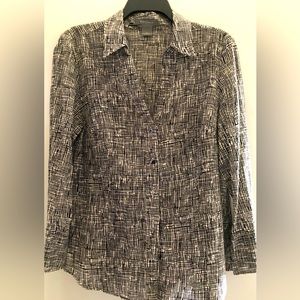 Ann Taylor blouse, black and white